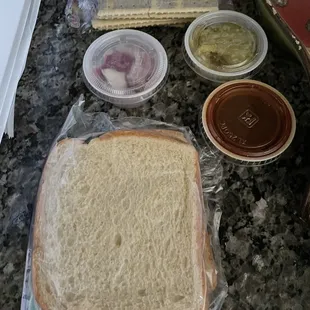 Condiments and bread