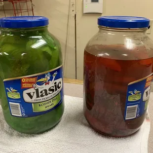 Lime Kool-Aid pickles and cherry