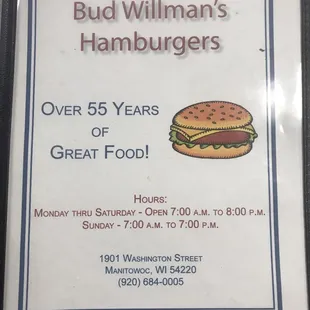 a sign for the restaurant