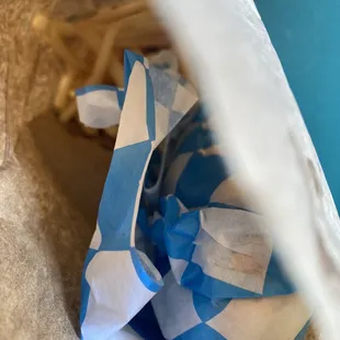 Vegan dog with fries.