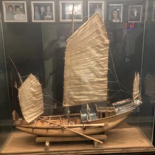 Budai Gourmet Chinese.  The model ship.