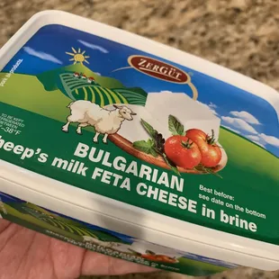 Feta Cheese, very mild.