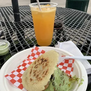 Vegetariana Arepa with parchita