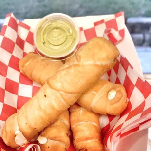 Tequeños....pastry wrapped cheese sticks