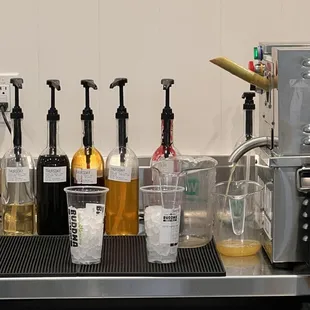 Our sugarcane juices being juiced!