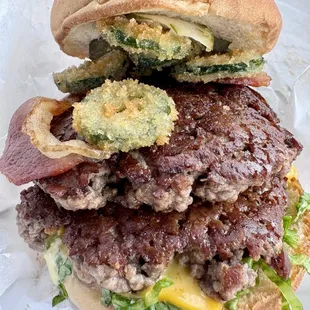 Big Buddah with bacon and fried jalapeños