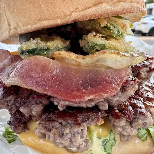 Big Buddah with bacon and fried jalapeños