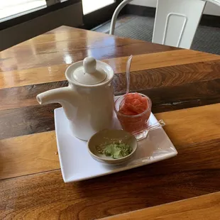 Soy. Wasabi and ginger