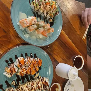 sushi, sashimi, sushi and sashimi, food