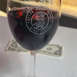 Budda lounge half wine $10 dollars