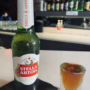 Beer and Jameson combo