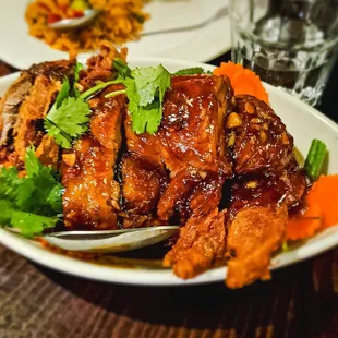 Crispy duck with tamarind sauce