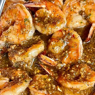 Garlic prawns