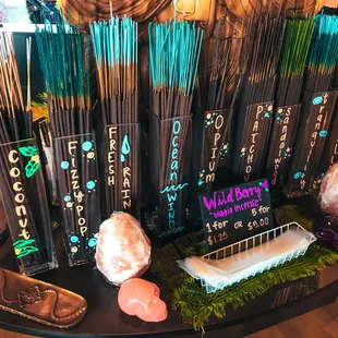 Biggie Wild Berry incense, Himalayan salt lamps and unique gifts.