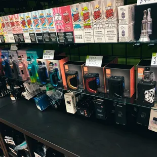 A wide selection of Vape devices and vape juice to choose from!