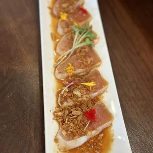Albacore Crispy Onion Carpaccio