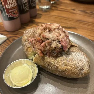 Pulled pork baked potato