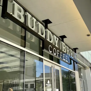 the entrance to the building