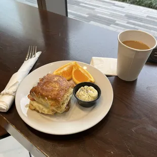 Bacon Biscuit with poached egg