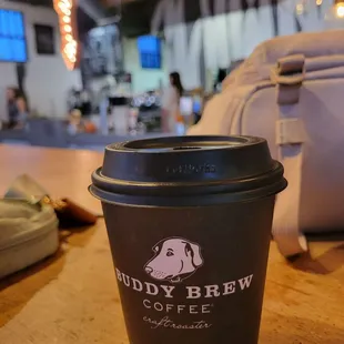 a cup of coffee on a table