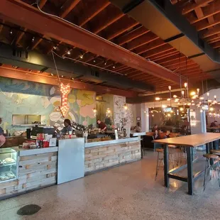 Inside the coffee shop