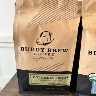 two bags of coffee