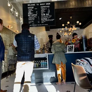 customers at the counter