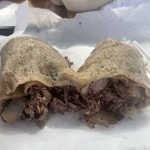 Brisket crepe