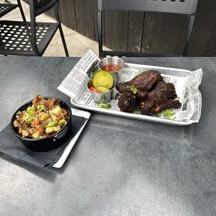 Potato hash, Jerk Wings