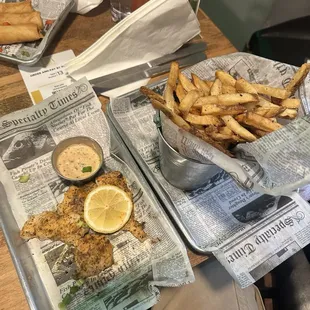 Blackened Catfish Bites and a side of French Fries