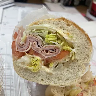 This is what my sandwich looked like cut in half.