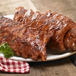 ows ribs on a plate
