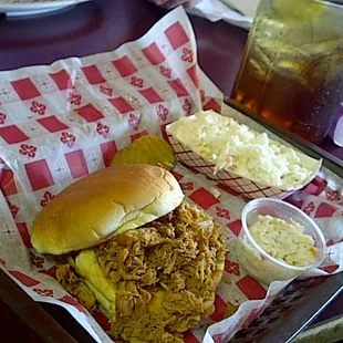 Pulled Chicken Sandwich, as recommended by the waitress