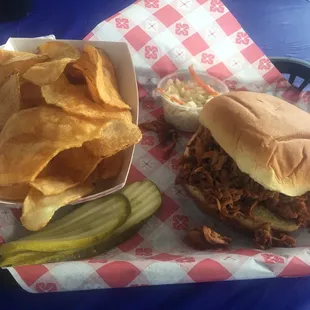 1/4 pound Pulled Chicken Sandwich