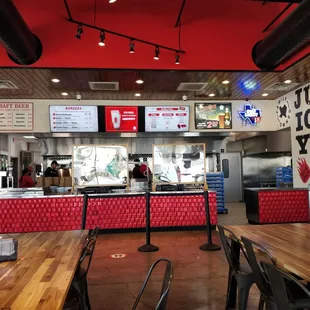 Counter and dining area