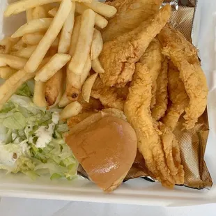 fried fish box and fries