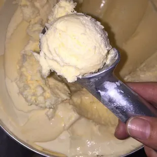 We only have hand scooped vanilla ice cream to make our floats, milkshakes, malted milkshakes &amp; freezes.