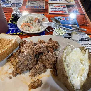 a plate of food on a table