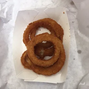 5 burnt onion rings