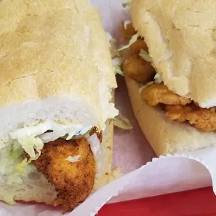 Fish and shrimp poboy