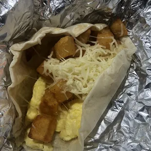 Potato Egg &amp; Cheese Breakfast Taco