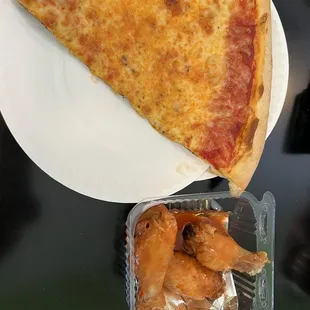 Cheese slice and wing special