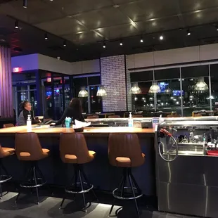 interior, sushi and sashimi