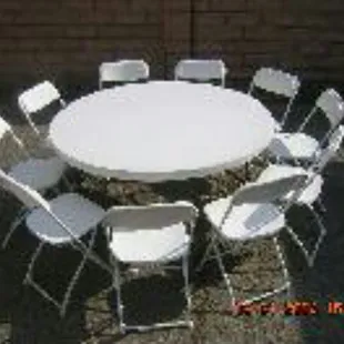 Round table and chairs