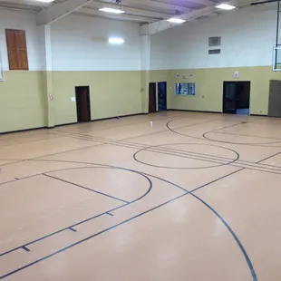 We also do commercial work!  Check out this gym floor recently completed for a church.