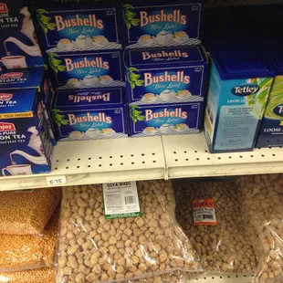 a variety of nuts and cereals