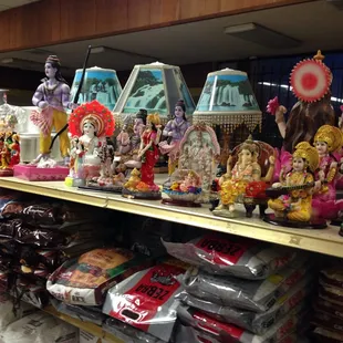 a variety of hindu figurines