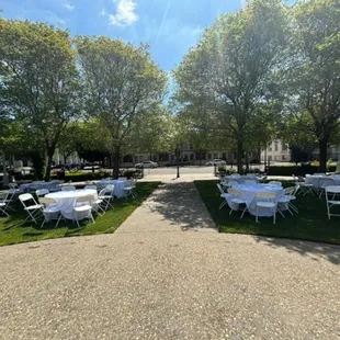 #tablechairrentals209 tables and chairs with Linens added