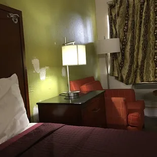 Paint missing from the walls