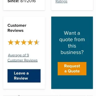 Fully accredited by the Better Business Bureau and given an A+ rating by them based on an average 4.5 / 5 stars!